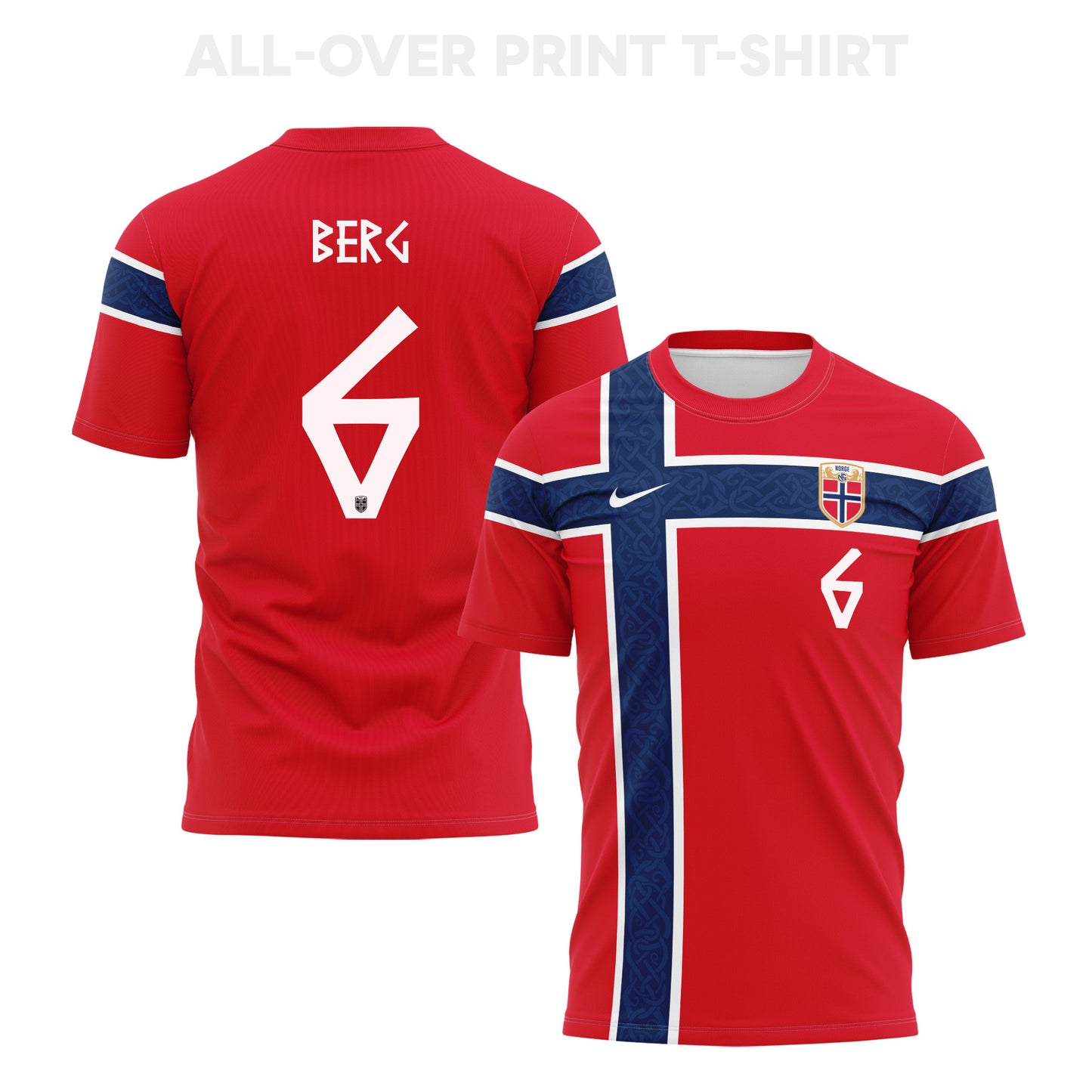 Patrick Berg 6 Norway 2026 Home 3D T-Shirt Fully Printed – Unisex, Red