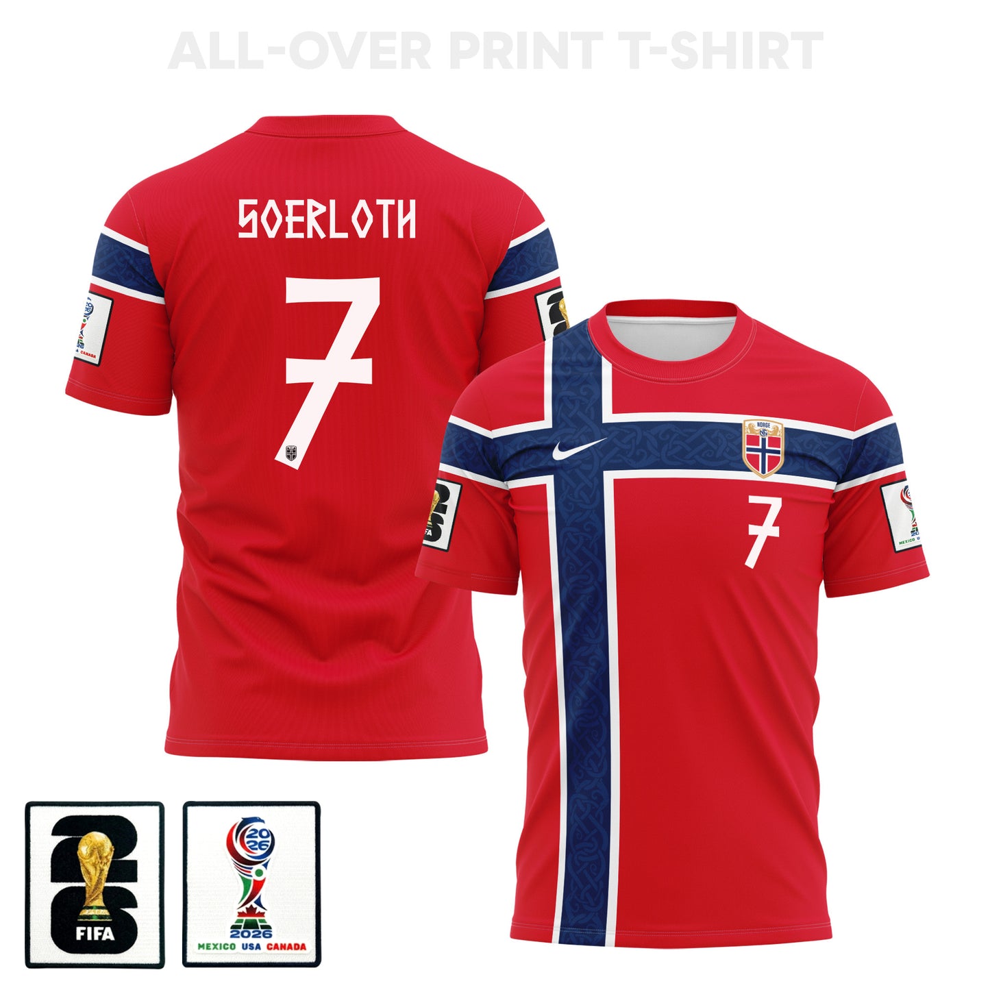 Alexander Soerloth 7 Norway 2026 Home 3D T-Shirt Fully Printed – Unisex, Red
