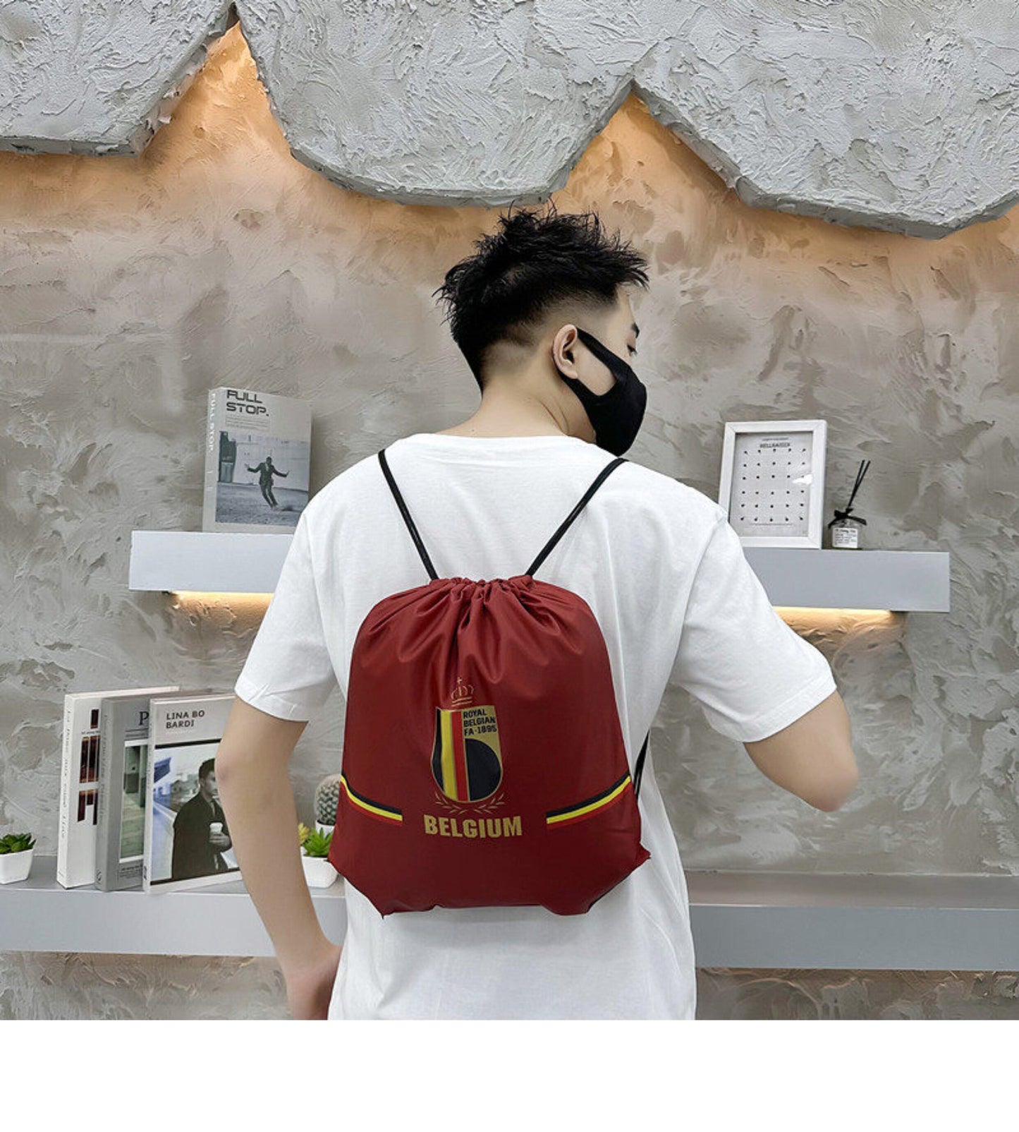 Belgium Soccer Fan Drawstring Bag – World Cup 2026 Edition