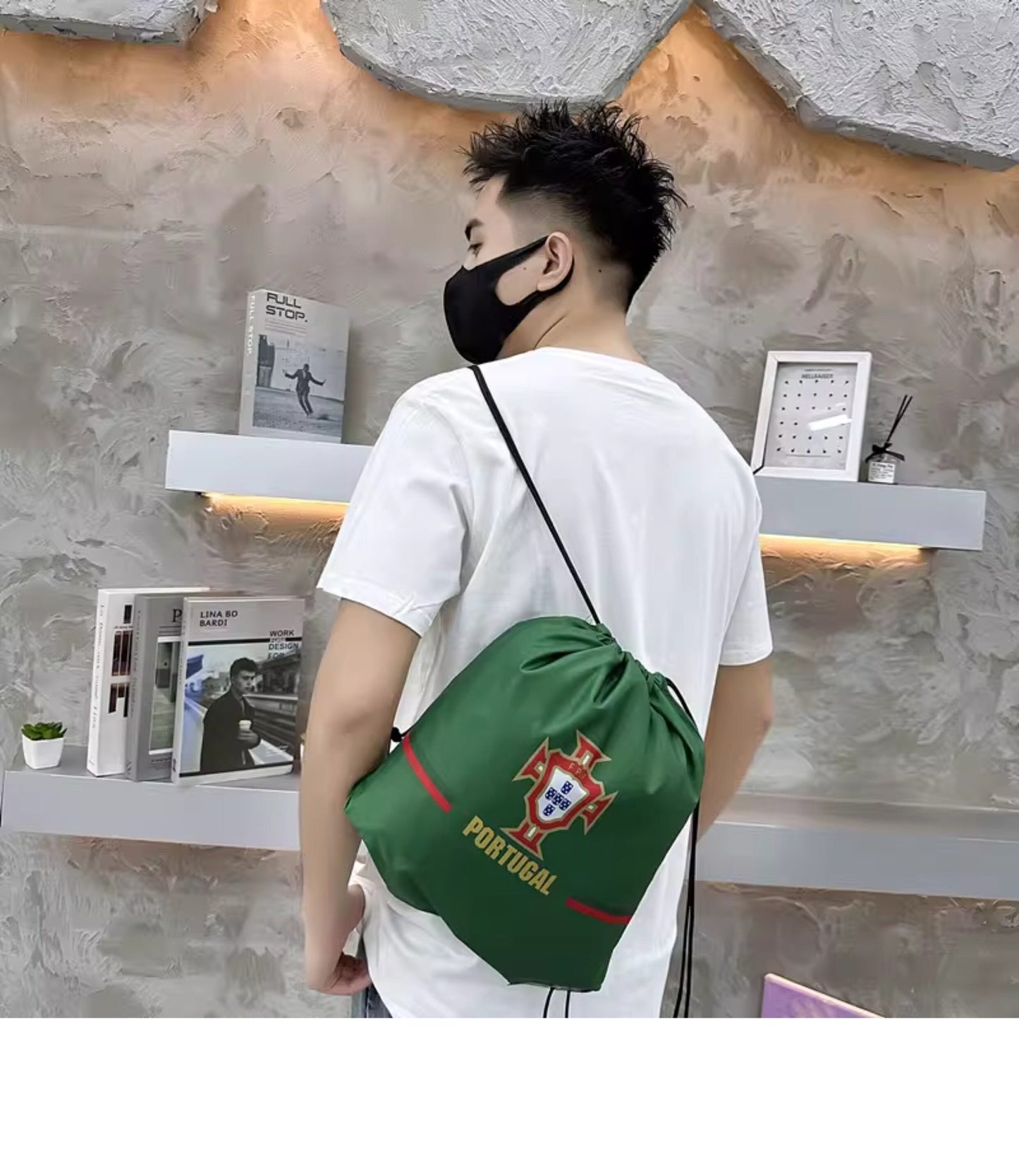 Portugal Soccer Fan Drawstring Bag – World Cup 2026 Edition - Green