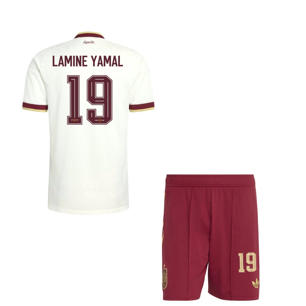 Lamine Yamal 19 Spain 2026 Away Men Jersey & Shorts Set – White And Red