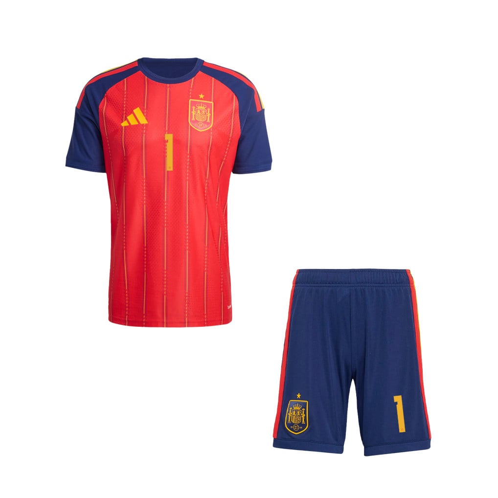 Unai Simón 1 Spain 2026 Home Men Jersey & Shorts Set – Red
