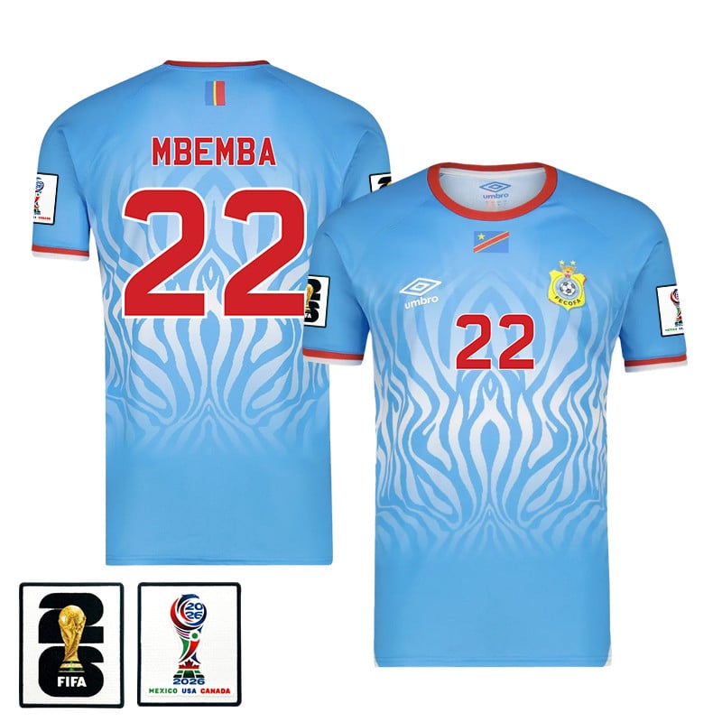 Chancel Mbemba 22 DR Congo 2026 Home Jersey - Blue, Men