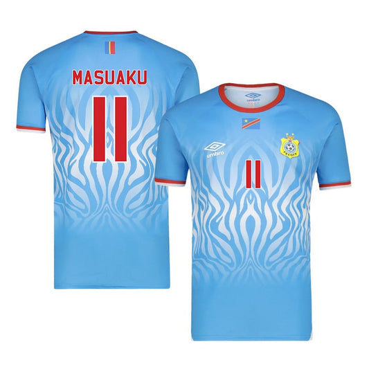 Arthur Masuaku 11 DR Congo 2026 Home Jersey - Blue, Men