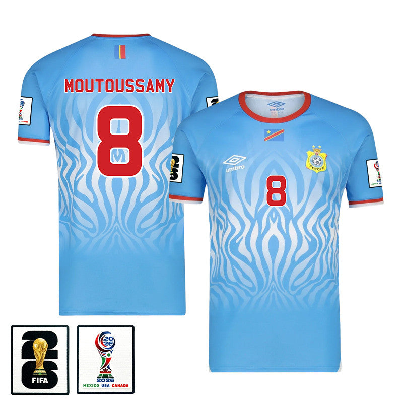 Samuel Moutoussamy 8 DR Congo 2026 Home Jersey - Blue, Men