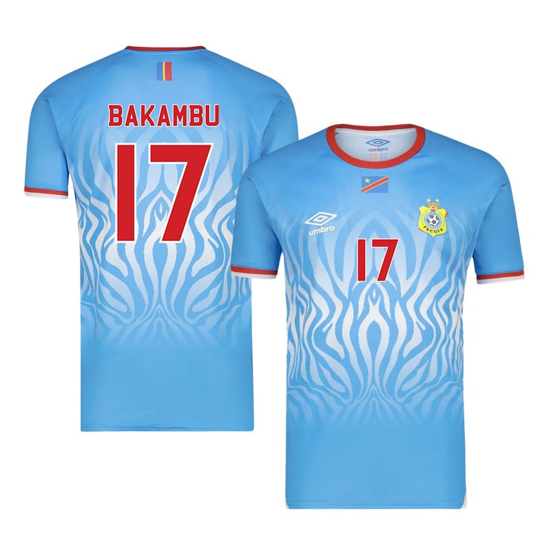 Cedric Bakambu 17 DR Congo 2026 Home Jersey - Blue, Men
