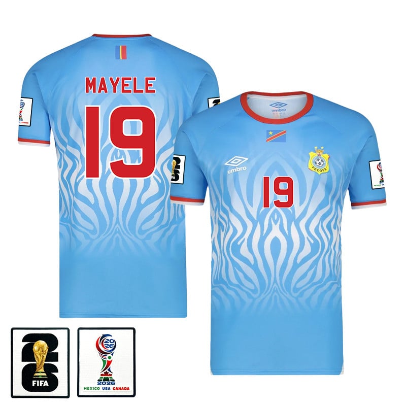 Fiston Mayele 19 DR Congo 2026 Home Jersey - Blue, Men