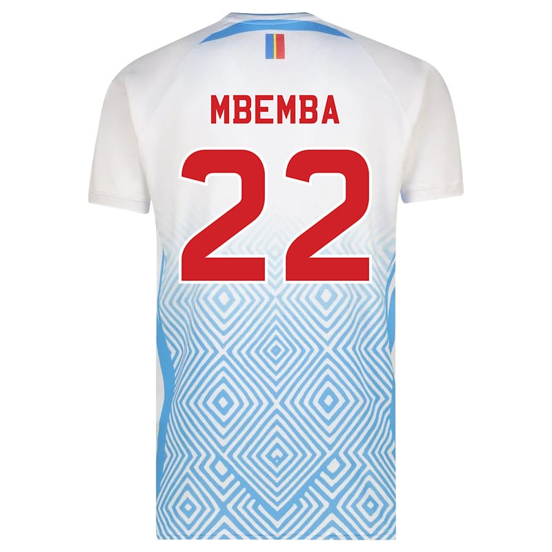 Chancel Mbemba 22 DR Congo 2026 Away Jersey - White, Men