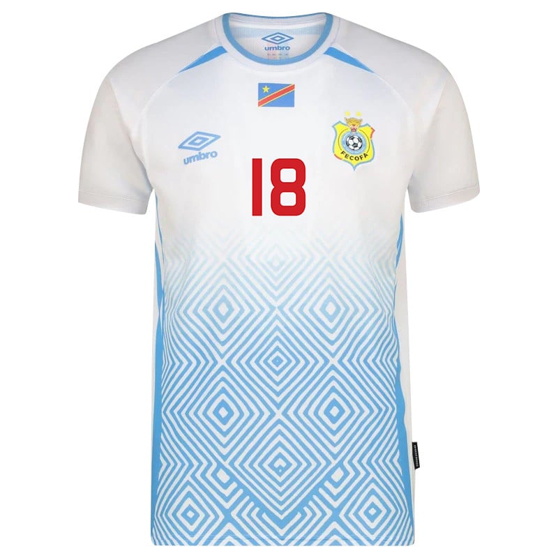 Charles Pickel 18 DR Congo 2026 Away Jersey - White, Men