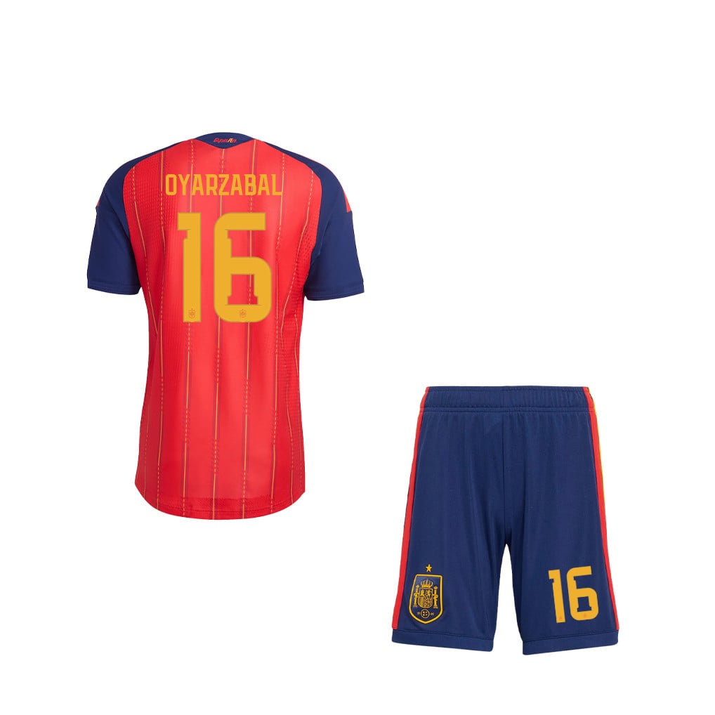 Mikel Oyarzabal 16 Spain 2026 Home Men Jersey & Shorts Set – Red
