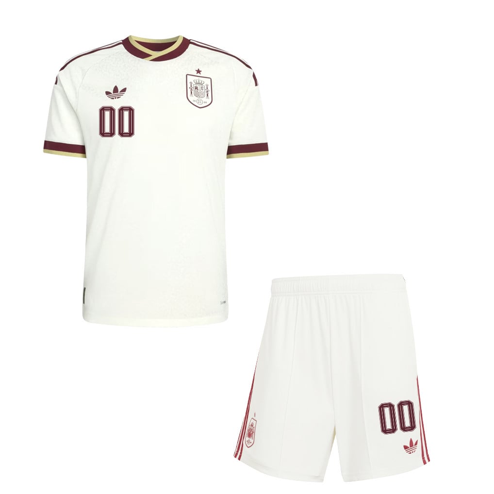 Spain 2026 Away Men Jersey & Shorts Set – Personalized - White