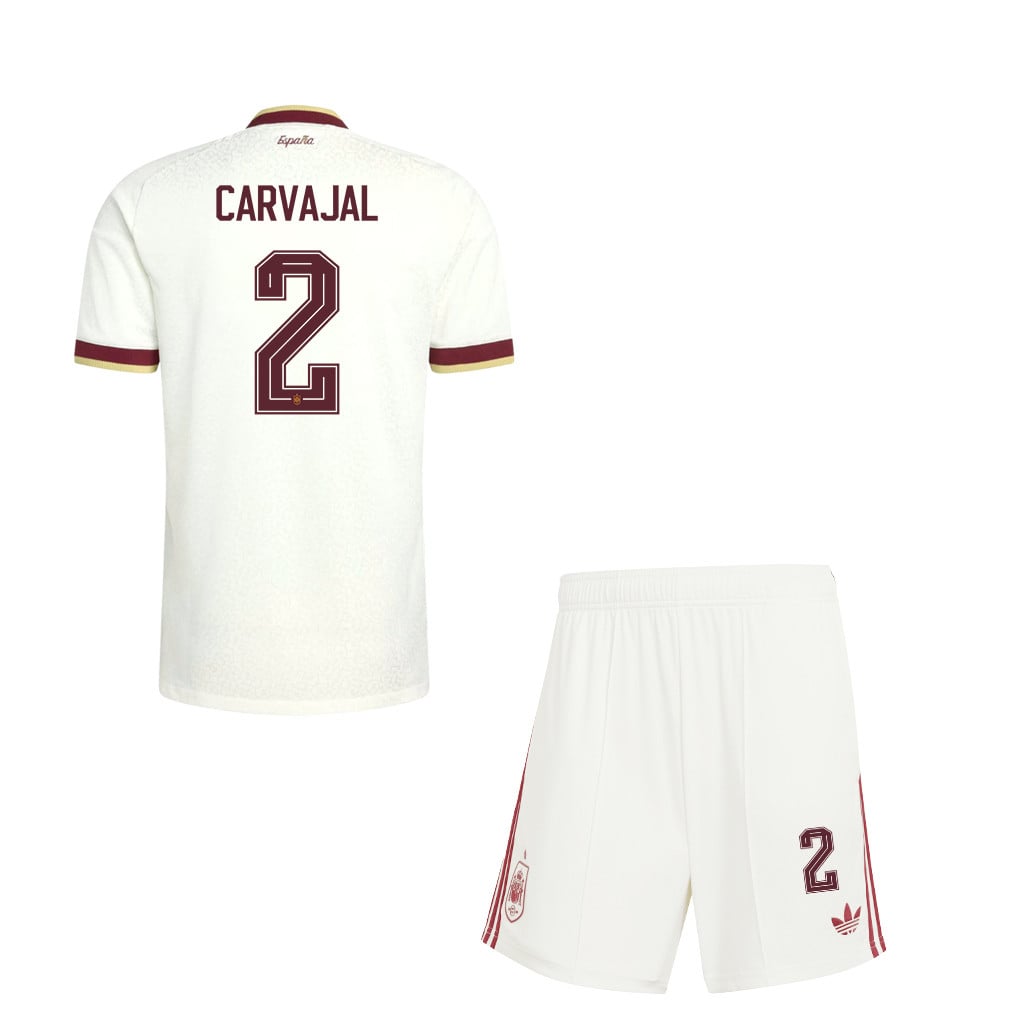 Dani Carvajal 2 Spain 2026 Away Men Jersey & Shorts Set – White