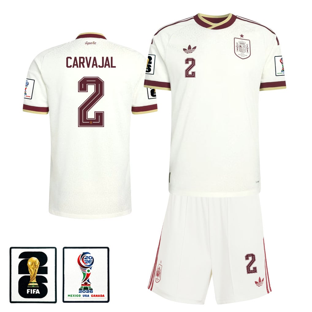 Dani Carvajal 2 Spain 2026 Away Men Jersey & Shorts Set – White