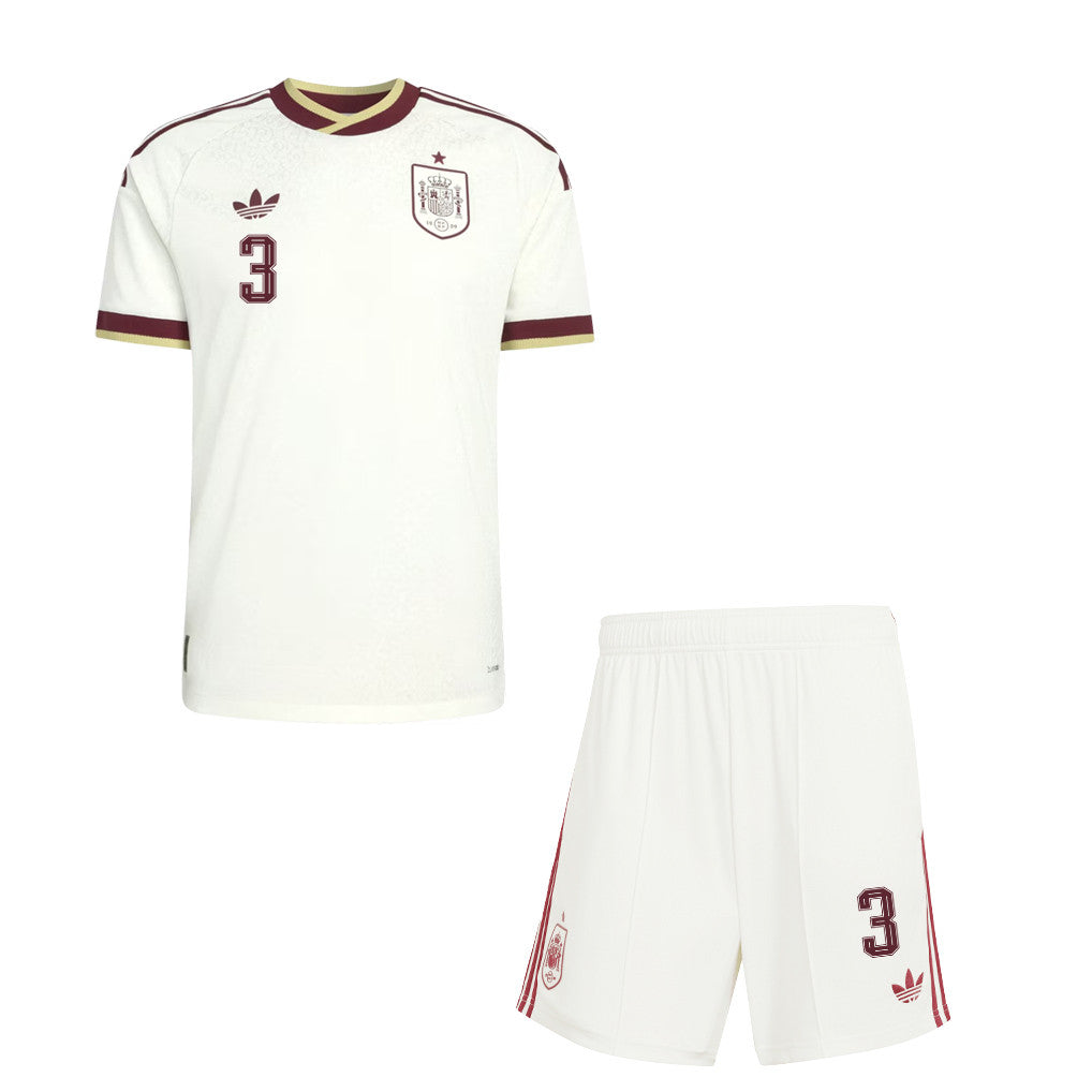 Robin Le Normand 3 Spain 2026 Away Men Jersey & Shorts Set – White