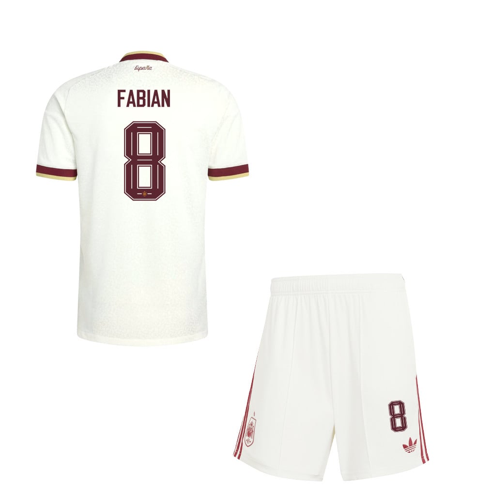 Fabián Ruiz 8 Spain 2026 Away Men Jersey & Shorts Set – White