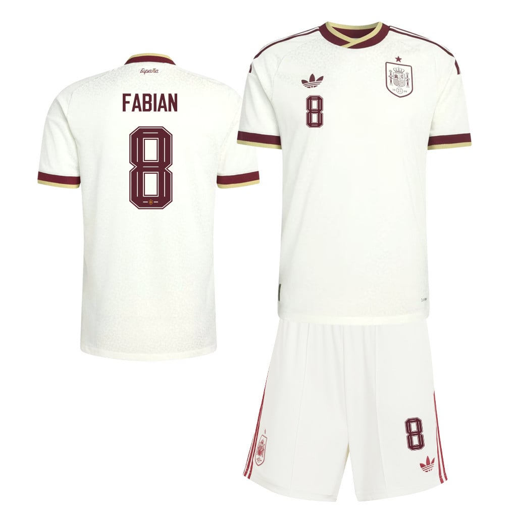 Fabián Ruiz 8 Spain 2026 Away Men Jersey & Shorts Set – White