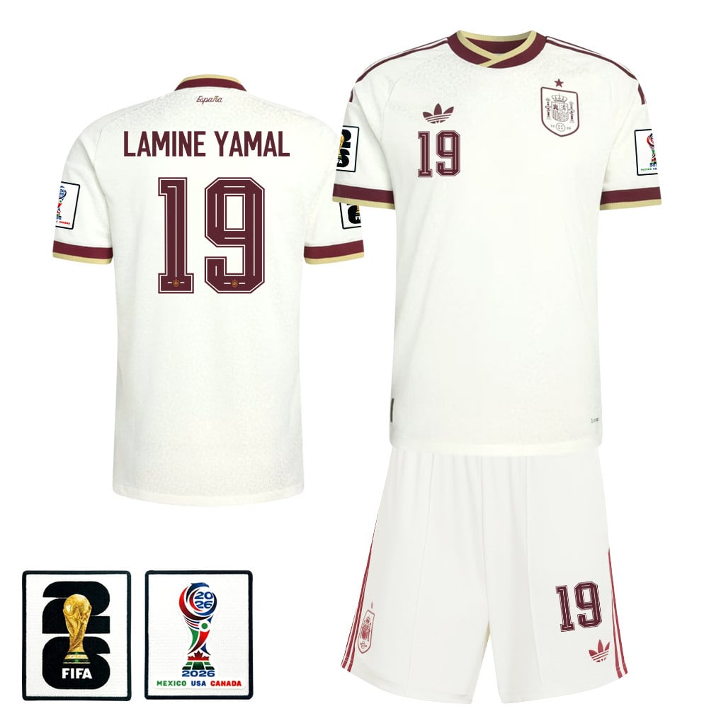 Lamine Yamal 19 Spain 2026 Away Men Jersey & Shorts Set – White