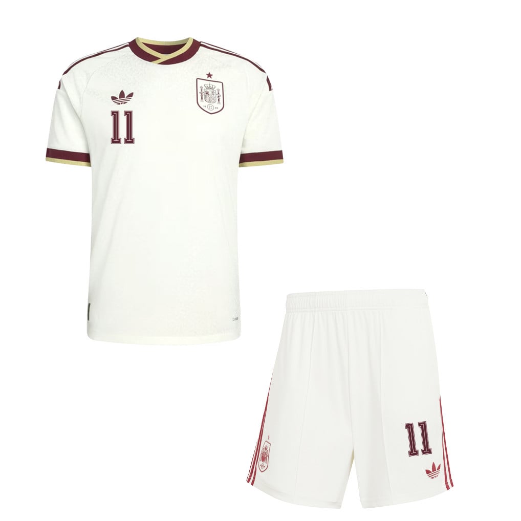 Ferran Torres 11 Spain 2026 Away Men Jersey & Shorts Set – White