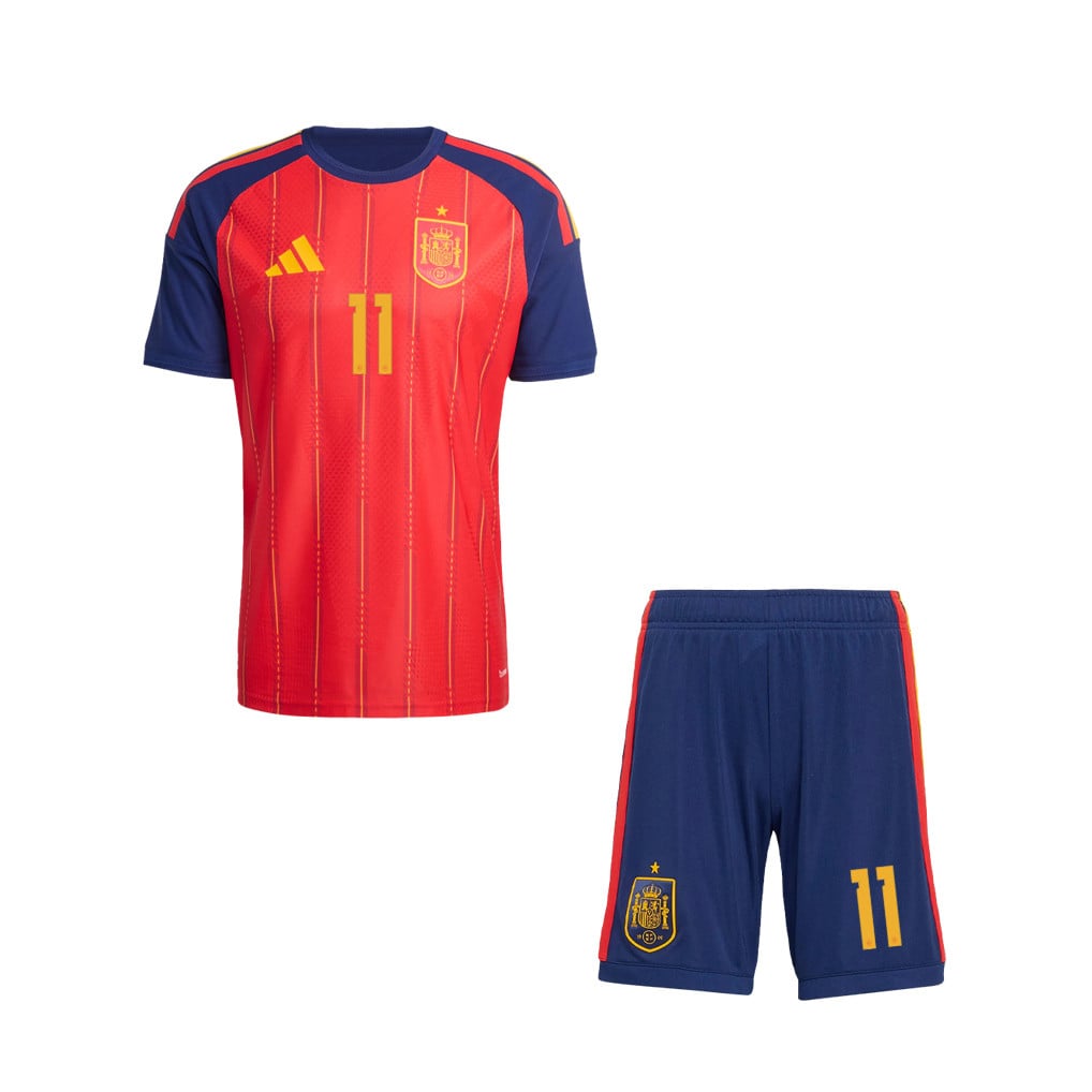 Ferran Torres 11 Spain 2026 YOUTH Home Jersey & Shorts Set - Red