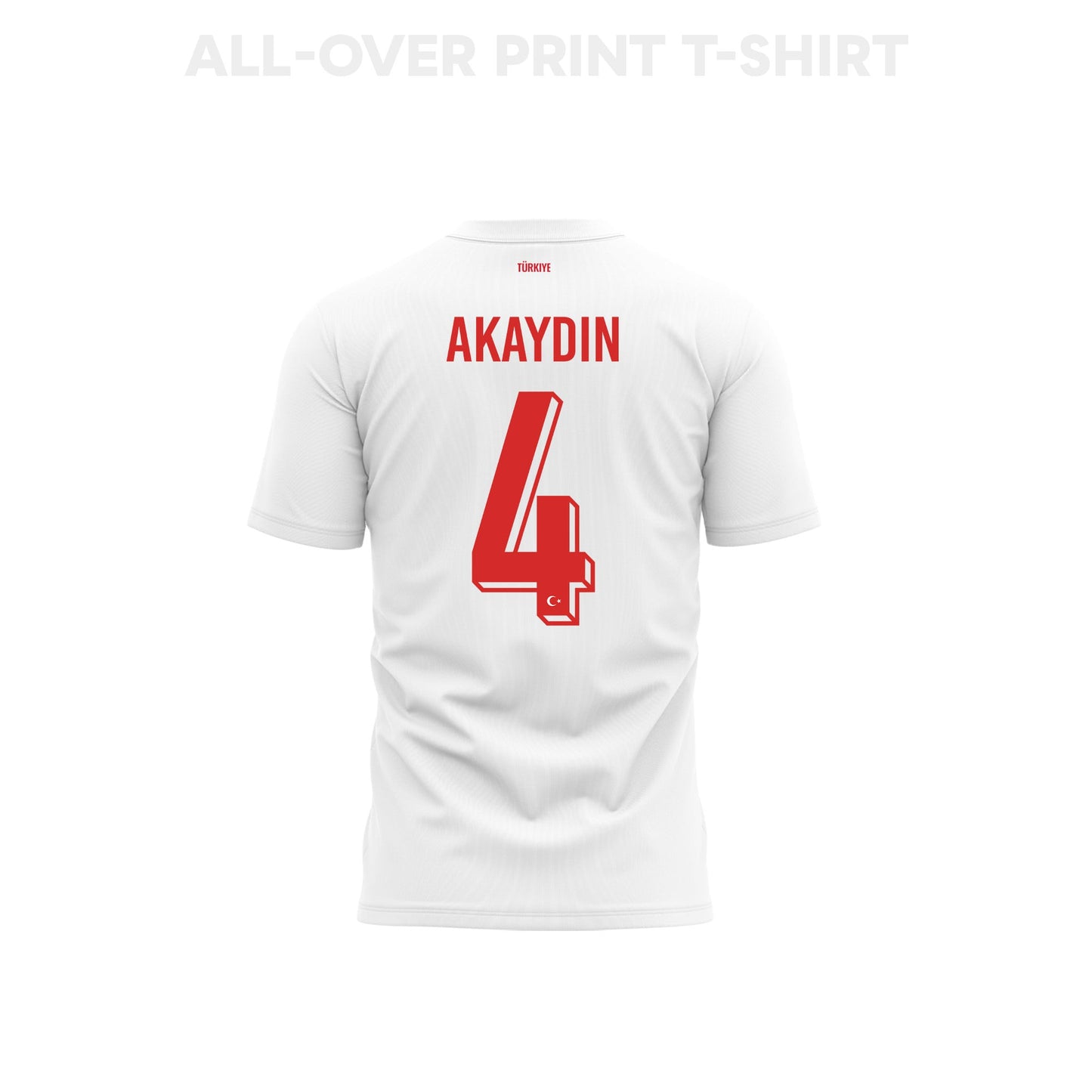 Samet Akaydin 4 Turkey 2026 Away 3D T-Shirt Fully Printed – Unisex, White