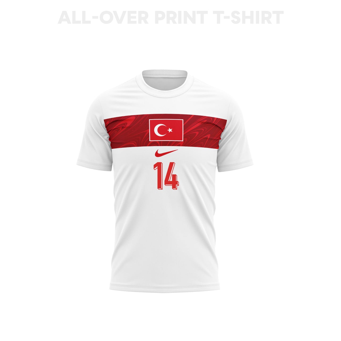Abdulkerim Bardakci 14 Turkey 2026 Away 3D T-Shirt Fully Printed – Unisex, White