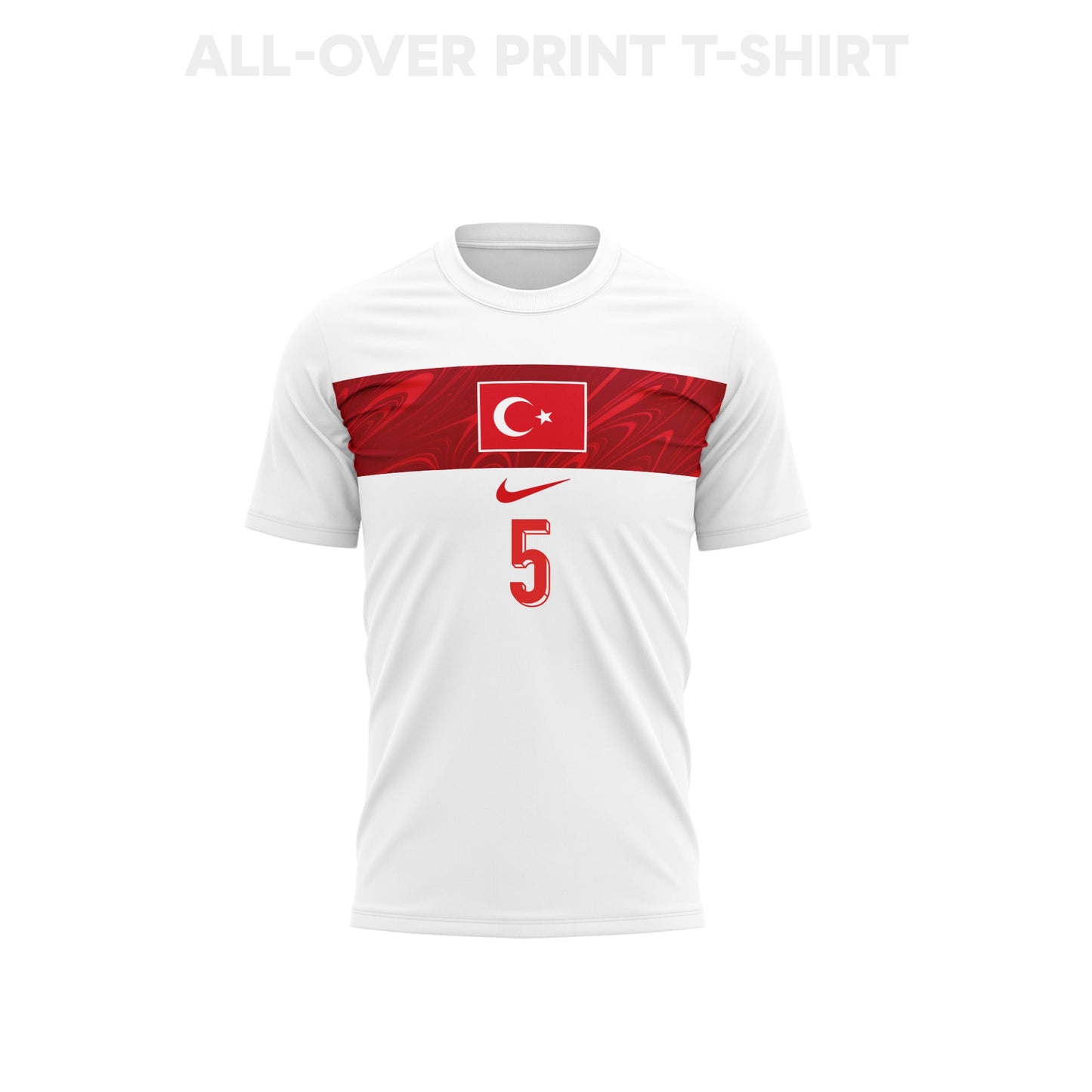 Salih Ozcan 5 Turkey 2026 Away 3D T-Shirt Fully Printed – Unisex, White