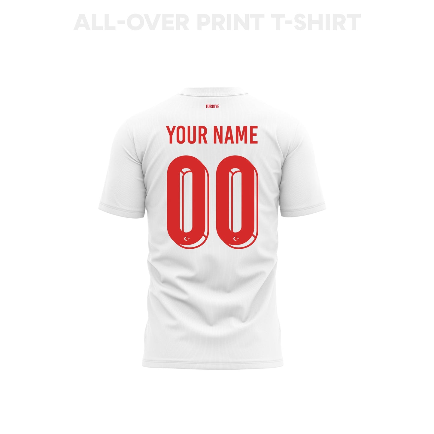 Turkey 2026 Away 3D T-Shirt Fully Printed – Personalized – Unisex, White