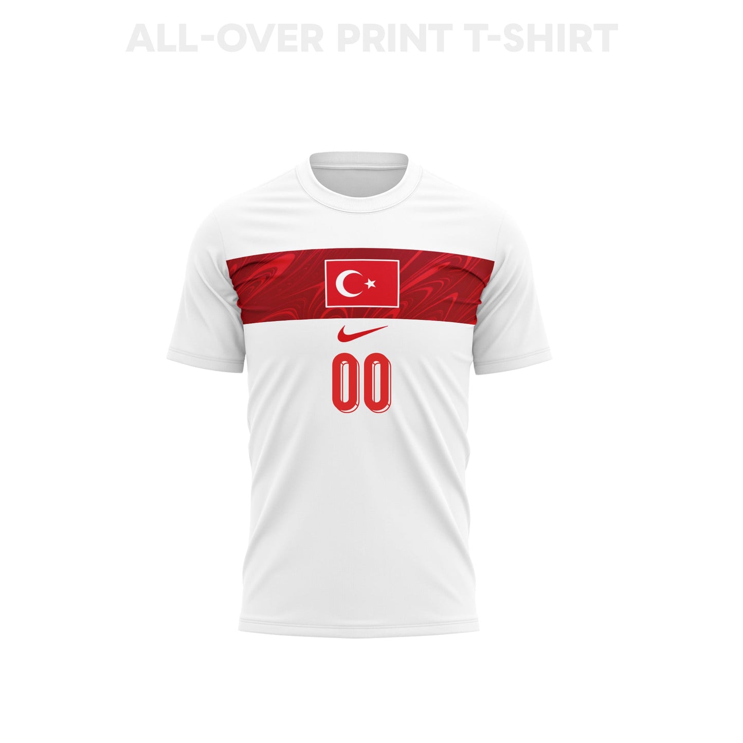 Turkey 2026 Away 3D T-Shirt Fully Printed – Personalized – Unisex, White