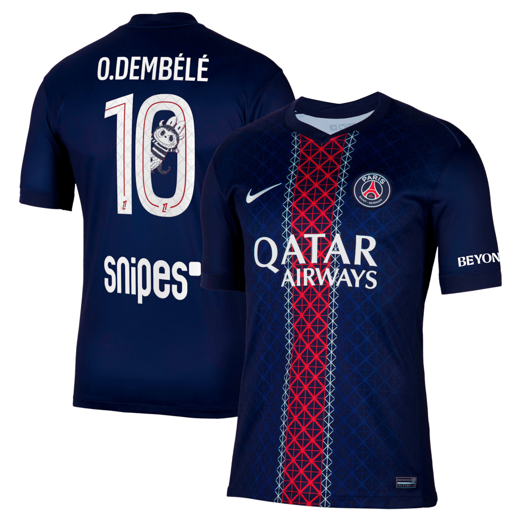 O.Dembélé 10 Paris Saint-Germain Home Stadium Shirt 2025-26 With Labubu Printing - Navy