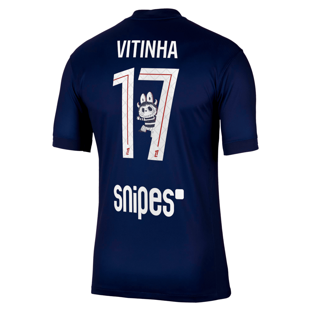 Vitinha 17 Paris Saint-Germain Home Stadium Shirt 2025-26 With Labubu Printing - Navy