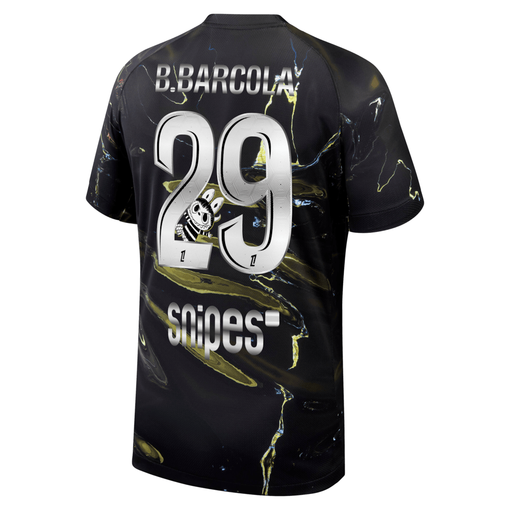 B.Barcola 29 Paris Saint-Germain Jordan Night Edition With Labubu Printing 2025-26 Jersey - Men