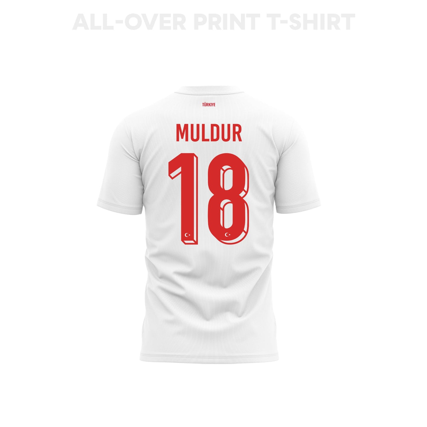Mert Muldur 18 Youth Turkey 2026 Away 3D T-shirt Fully Printed – White
