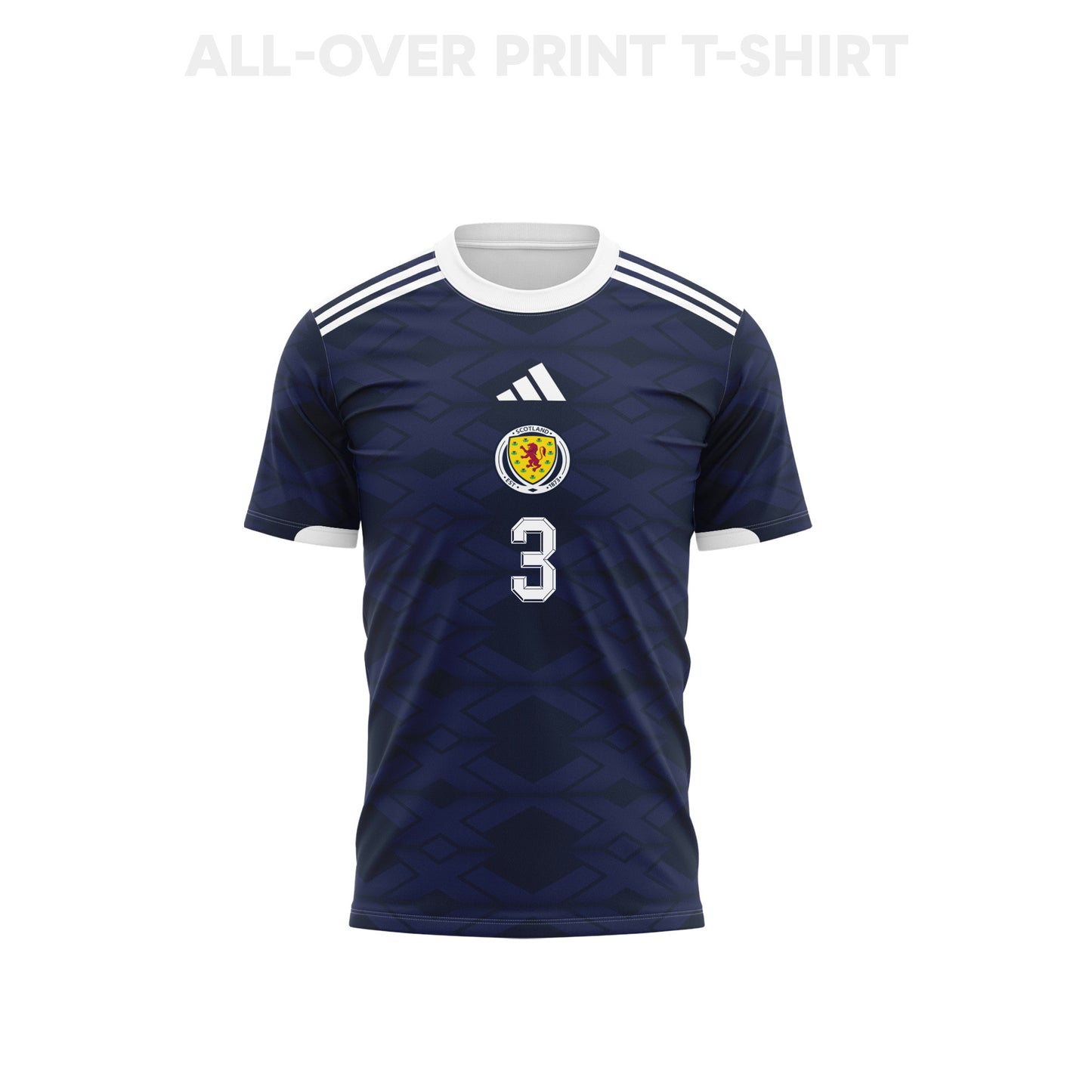 Andrew Robertson 3 Scotland 2026 Home 3D T-Shirt Fully Printed – Unisex, Navy