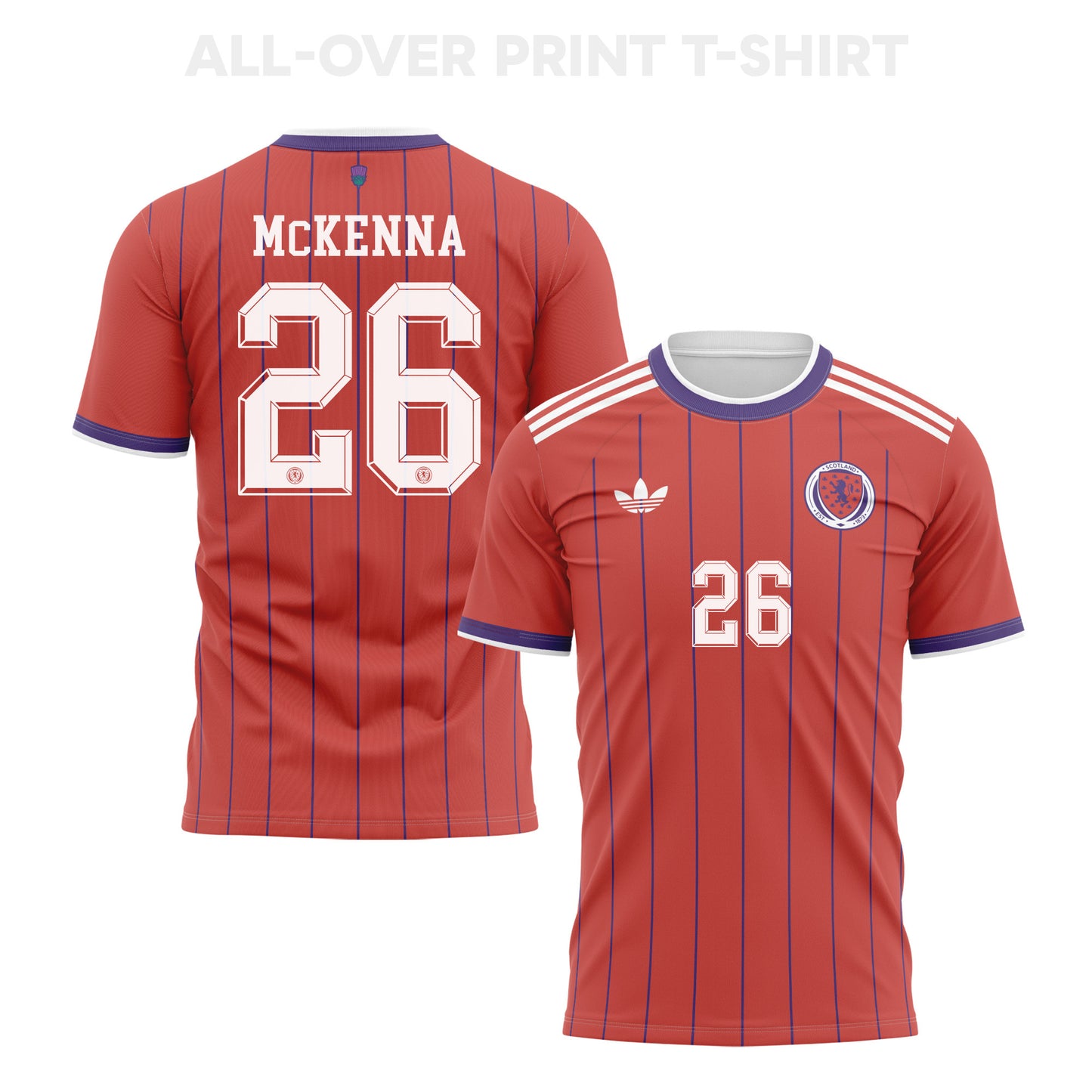 Scott McKenna 26 Scotland 2026 Away 3D T-Shirt Fully Printed – Unisex, Red