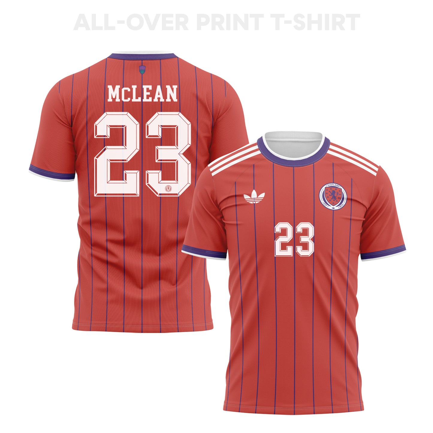 Kenny McLean 23 Scotland 2026 Away 3D T-Shirt Fully Printed – Unisex, Red