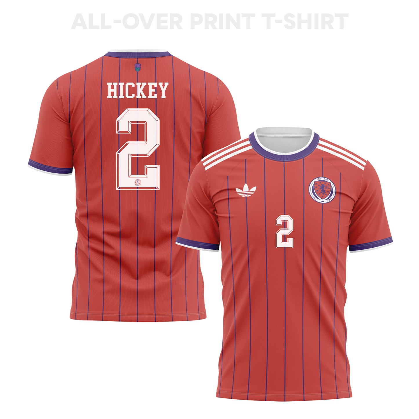 Aaron Hickey 2 Scotland 2026 Away 3D T-Shirt Fully Printed – Unisex, Red