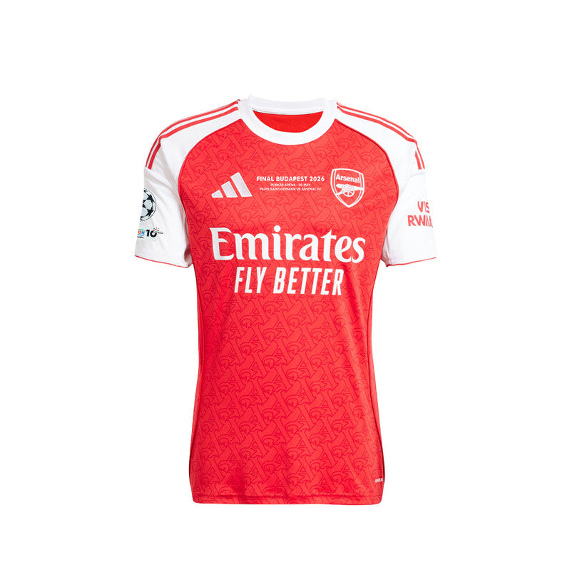 Jurriën Timber 12 Arsenal 25/26 Home Jersey – Final Match Details Edition, Red/White