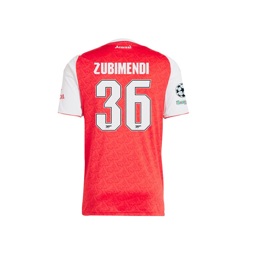 Martin Zubimendi 36 Arsenal 25/26 Home Jersey – Final Match Details Edition, Red/White