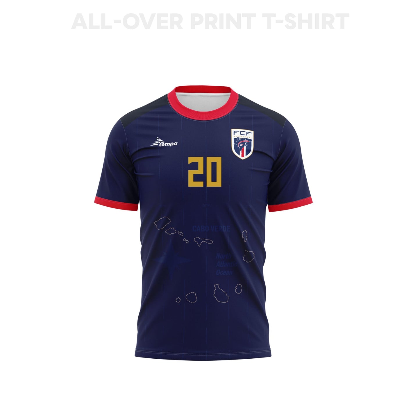 Ryan Mendes 20 Cape Verde 2026 Home 3D T-Shirt Fully Printed – Unisex, Navy
