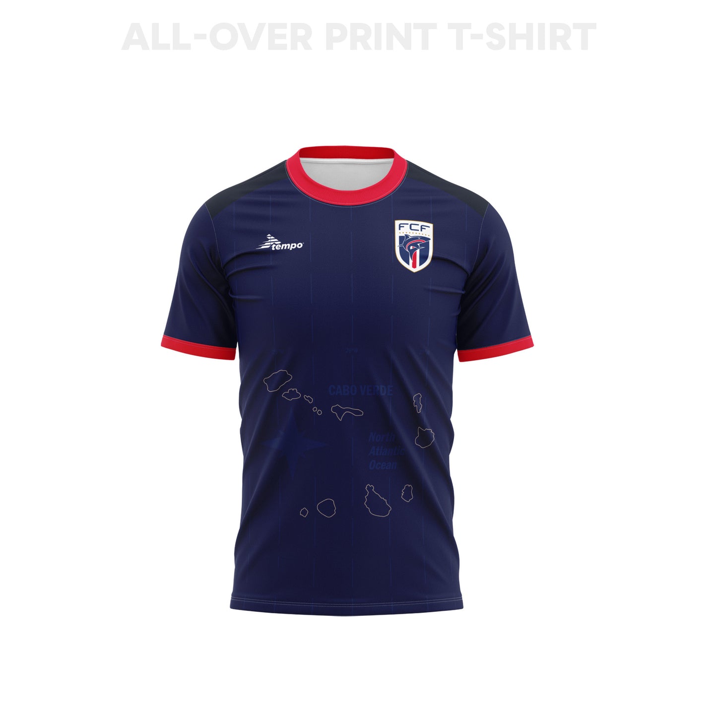 Cape Verde 2026 Home 3D T-Shirt Fully Printed – Unisex, Navy