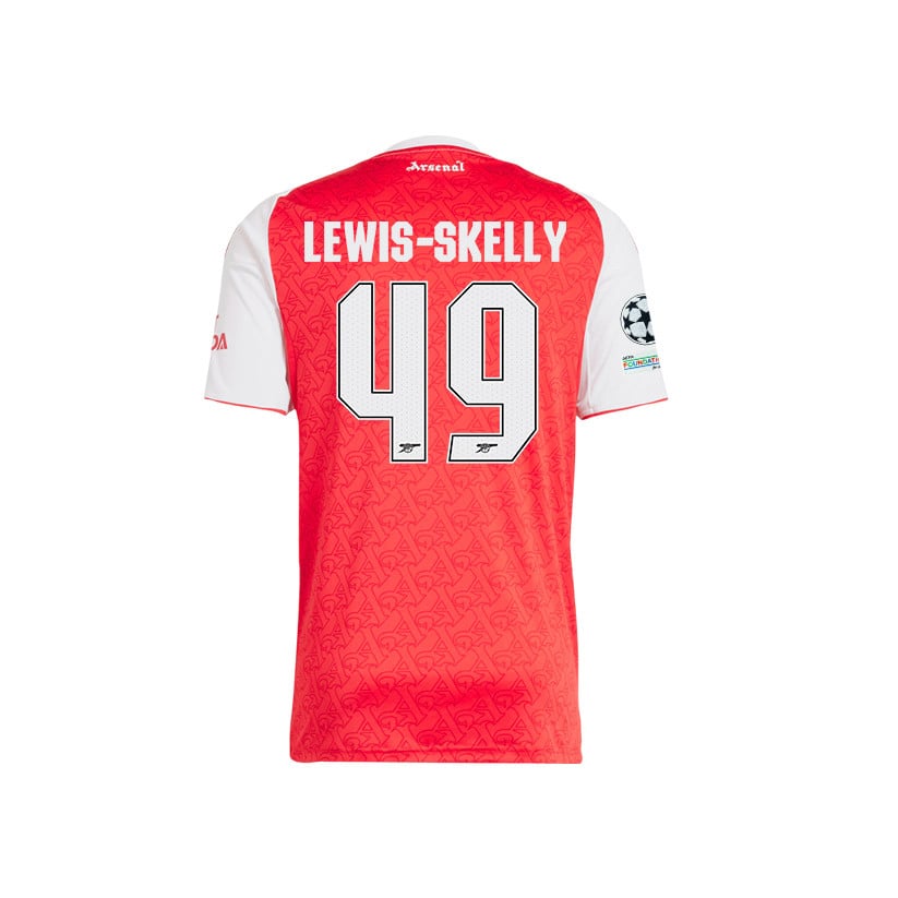 Myles Lewis-Skelly 49 Arsenal 25/26 Home Jersey – Final Match Details Edition, Red/White