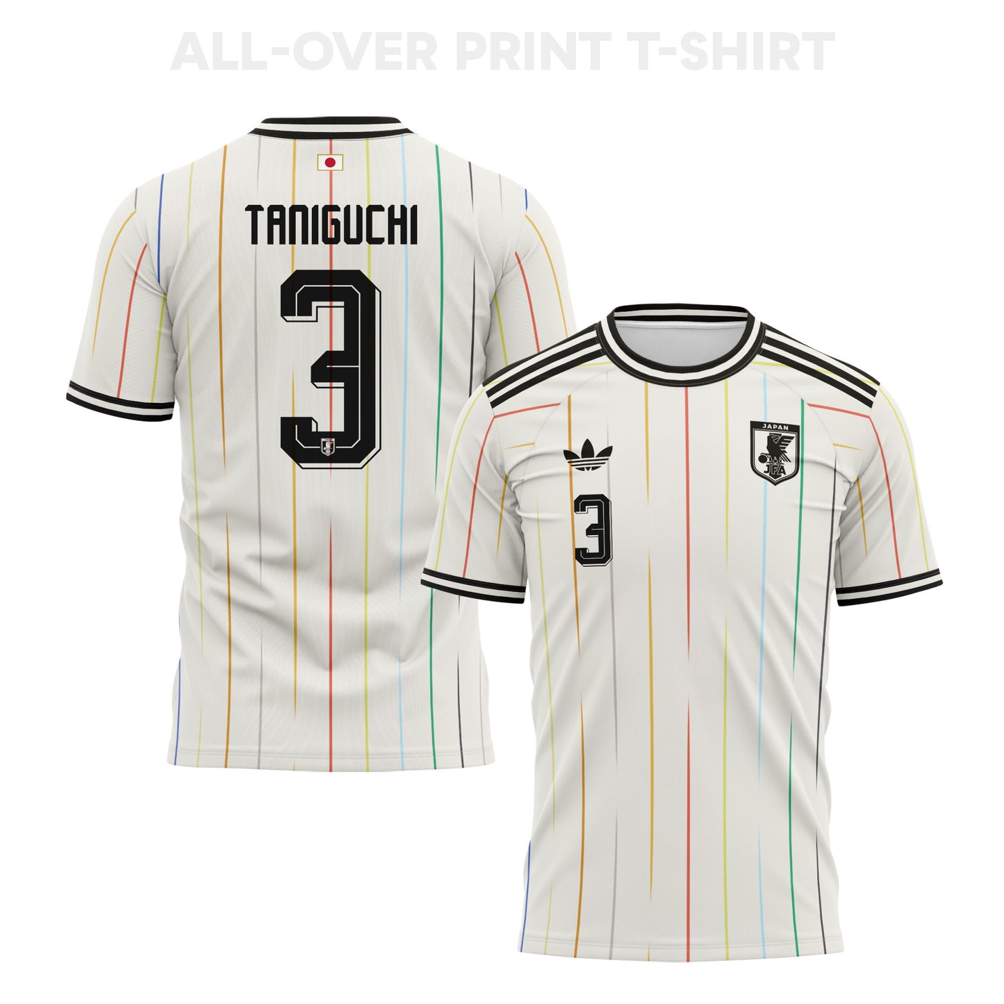 Shogo Taniguchi 3 Japan 2026 Away 3D T-Shirt Fully Printed – Unisex, White