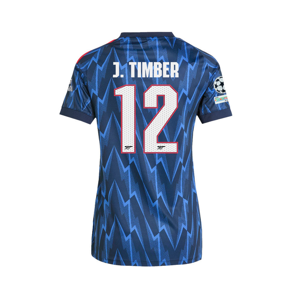 Jurriën Timber 12 Arsenal 25/26 Final Match Details Edition Away Jersey - Women, Navy