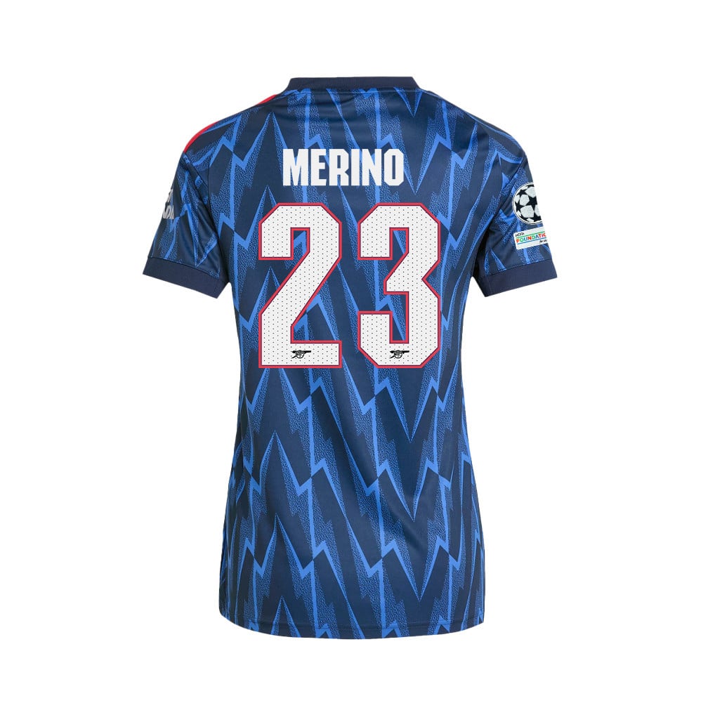 Mikel Merino 23 Arsenal 25/26 Final Match Details Edition Away Jersey - Women, Navy