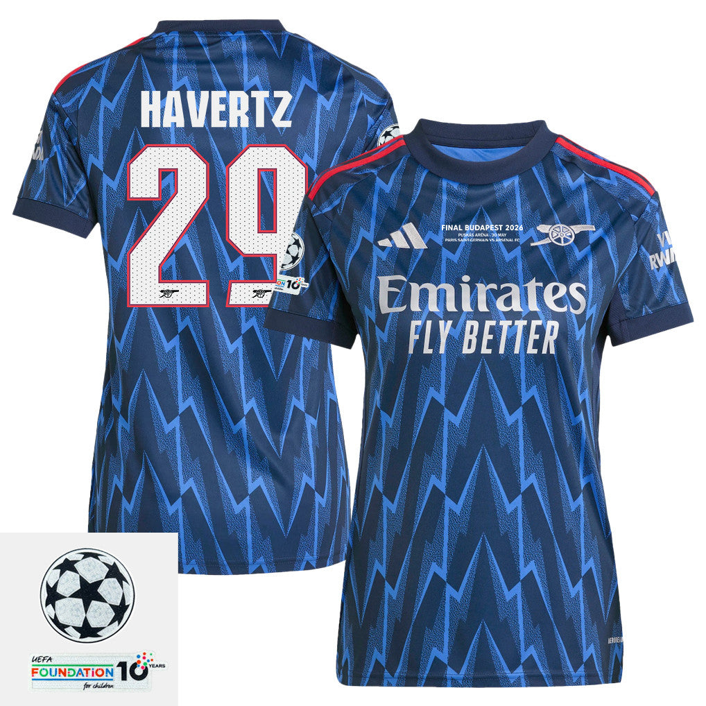 Kai Havertz 29 Arsenal 25/26 Final Match Details Edition Away Jersey - Women, Navy