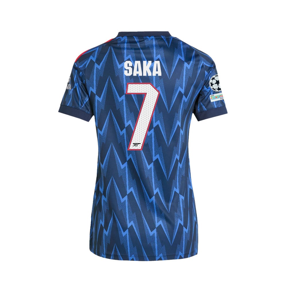 Bukayo Saka 7 Arsenal 25/26 Final Match Details Edition Away Jersey - Women, Navy