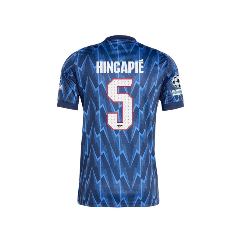 Piero Hincapié 5 Arsenal 25/26 Away Jersey – Final Match Details Edition, Navy