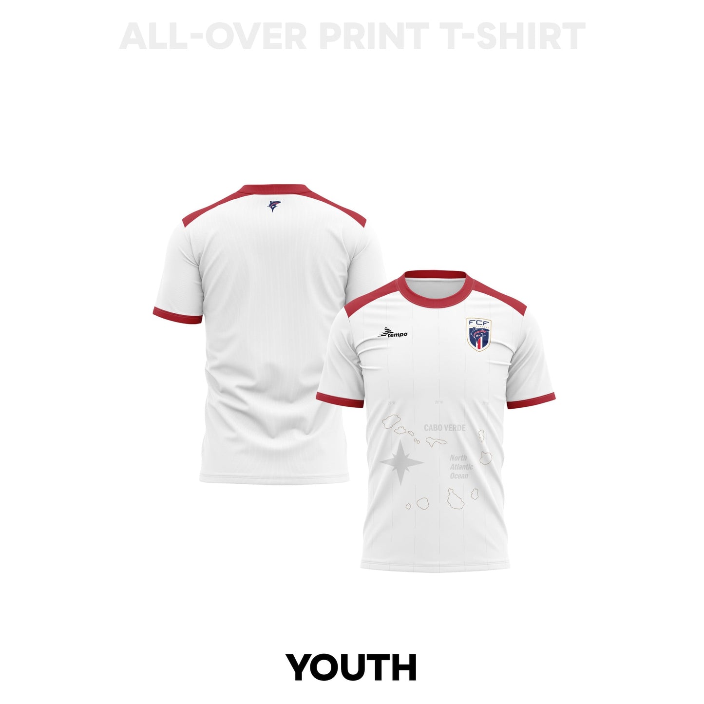 Cape Verde 2026 Youth Away 3D T-shirt Fully Printed – White