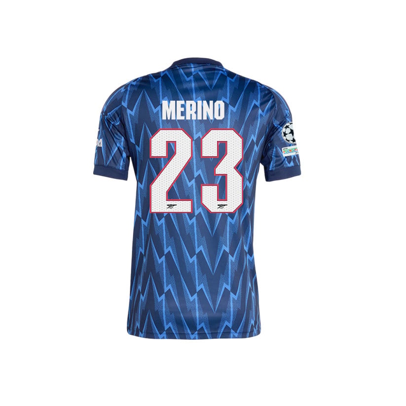 Mikel Merino 23 Arsenal 25/26 Away Jersey – Final Match Details Edition, Navy