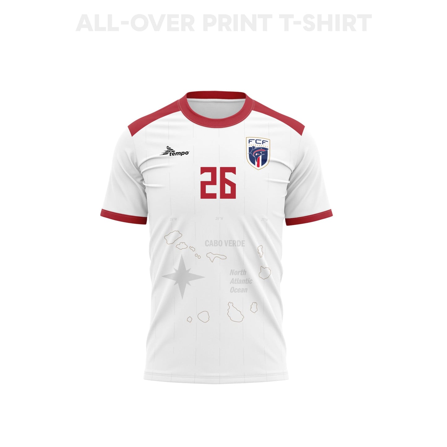 Kevin Pina 26 Cape Verde 2026 Youth Away 3D T-shirt Fully Printed – White